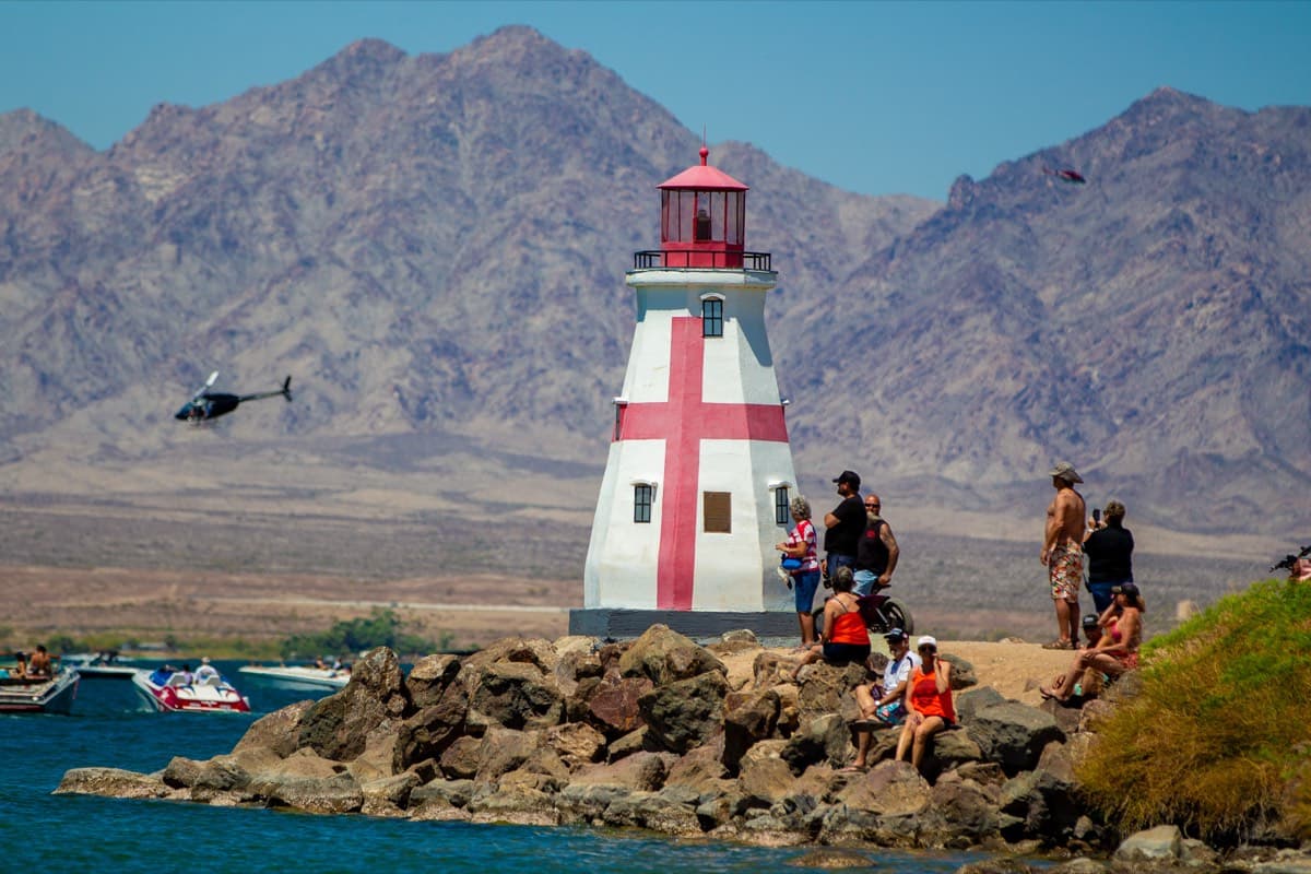 The lighthouse on the Havasu shoreline